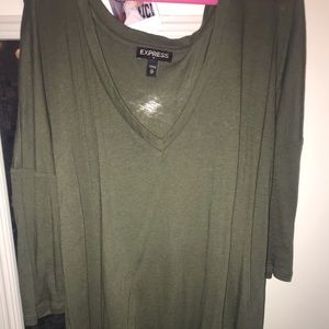 Quarter Sleeve Army Green Shirt